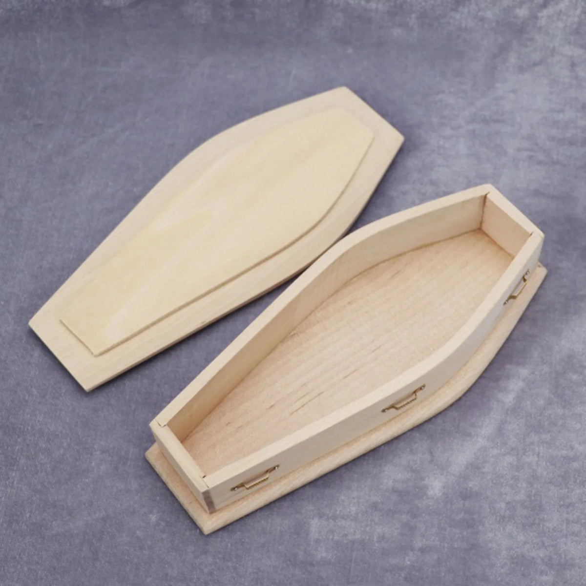 1/12 Scale Miniature Wooden Coffin DIY Decoration R9185