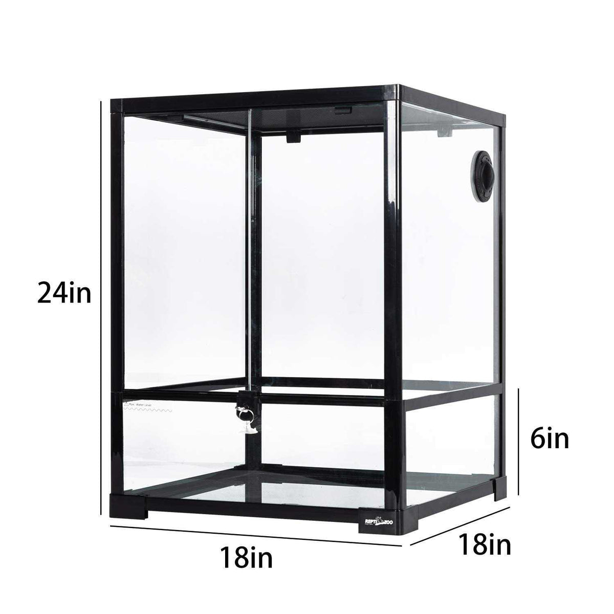 Reptile Glass Terrarium 18 x 18 x 24 Front Opening G2640