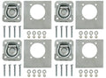 4-Pack Recessed Pan D-Ring Trailer Tie Downs S4980
