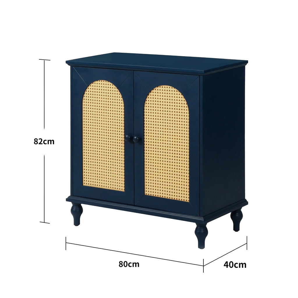 Rattan Storage Cabinet with Doors and Shelves C299