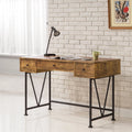 Antique Nutmeg and Black 3-drawer Writing Desk W497593