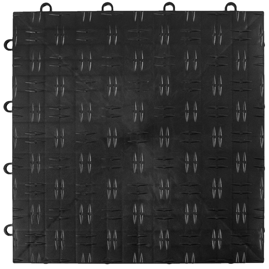 Black Interlocking Garage Floor Tiles G5217