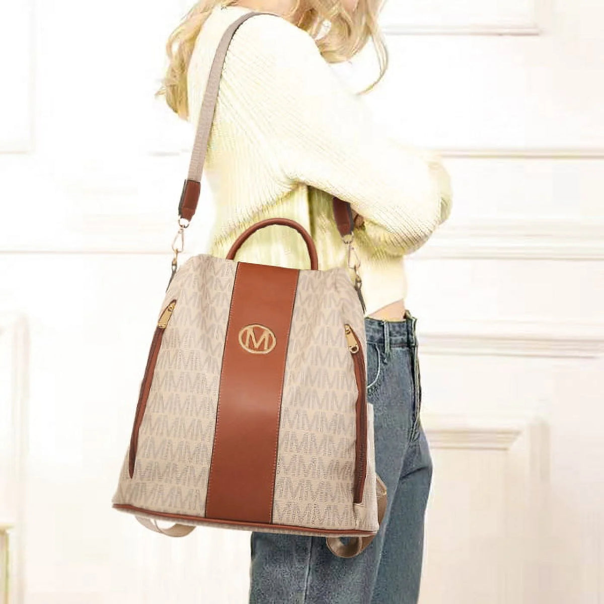 Anti-Theft Travel Backpack and Purse Wallet Set 2pcs S453570