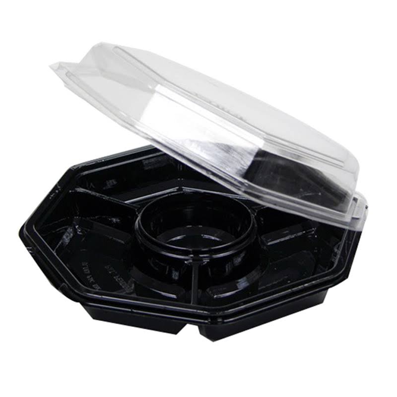 950ml Black/Clear Food Container, 150/Case X264698