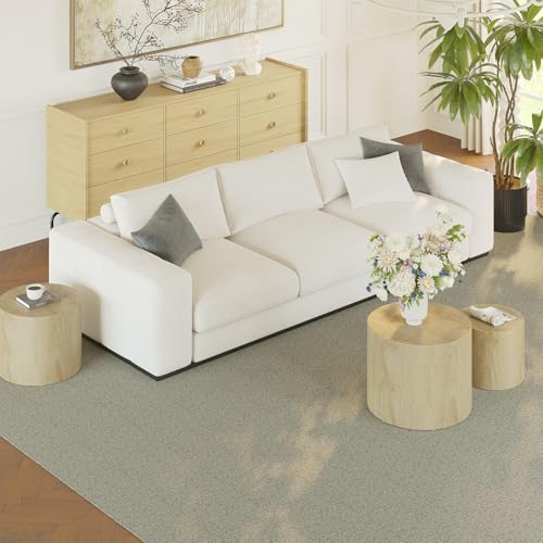 Round Wooden Nesting Coffee Table Set of 3 G498411