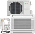 12,000 BTU Floor Console Mini Split AC/Heating System, White A318412