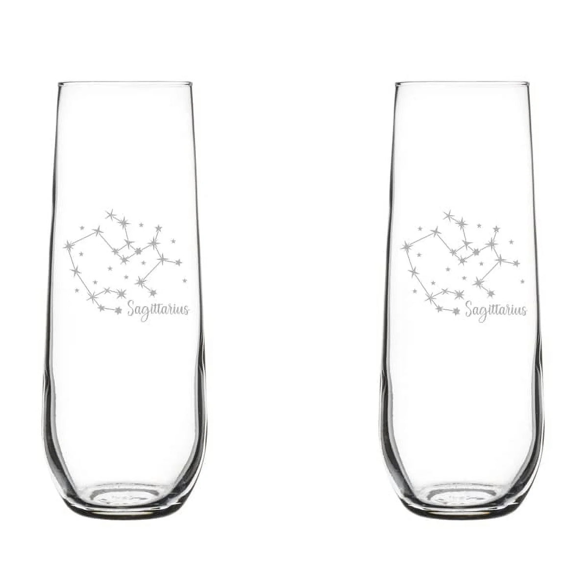 Set of 2 Stemless Glass Champagne Flutes 8.5 oz L518781