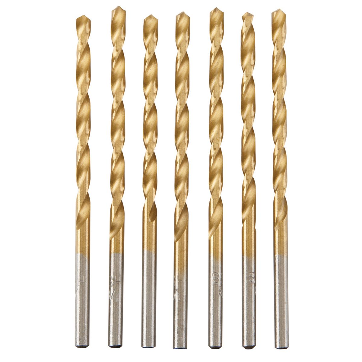 1/8 in. Titanium High Speed Steel Drill Bits, 7 Piece P27359