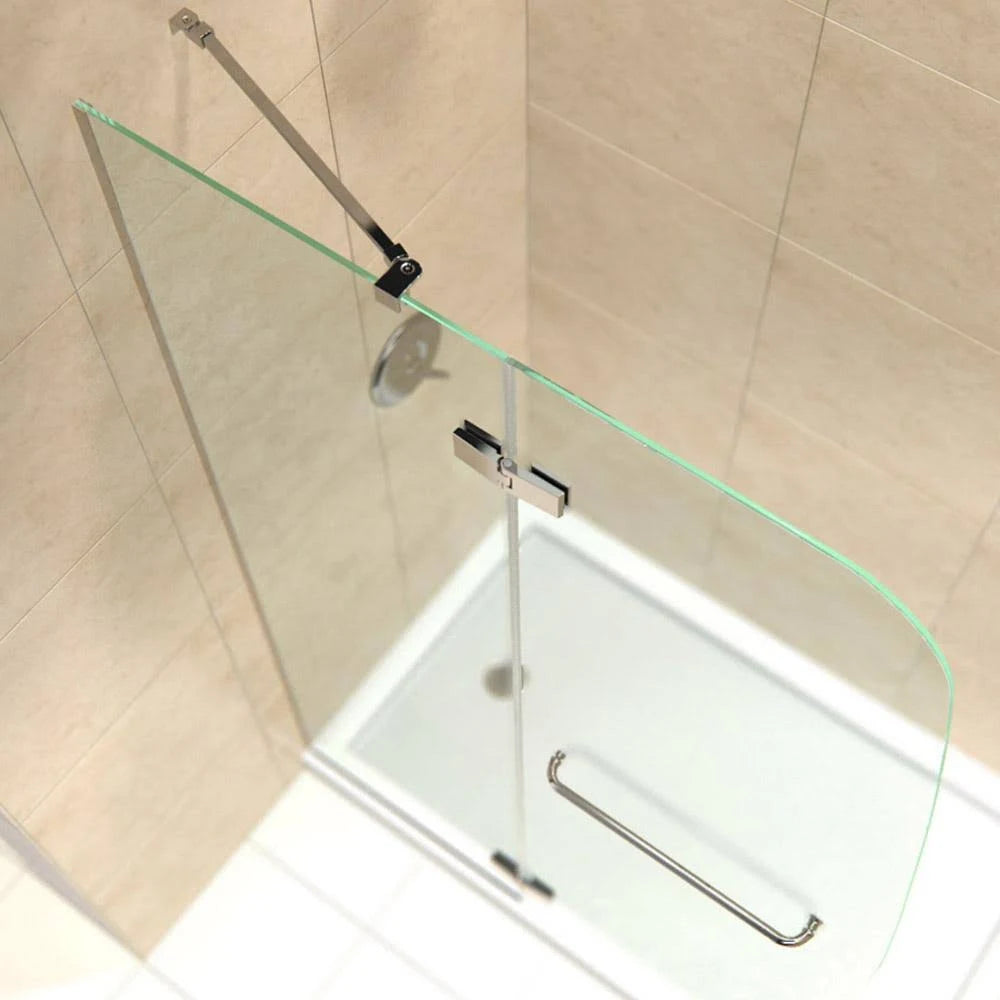 Frameless Shower Door in Brushed Nickel Q700744