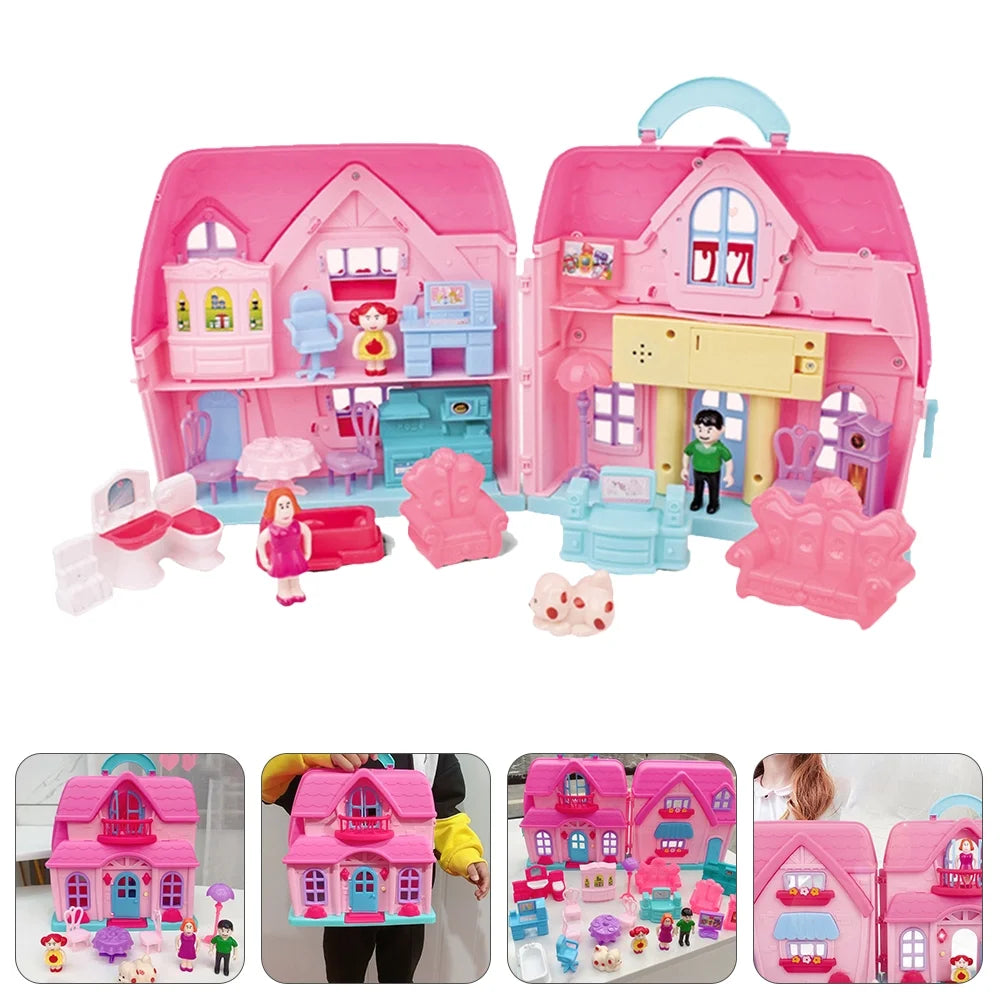 Portable House Two-storey Villa Mold Toy X31154