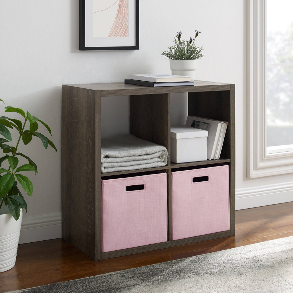 White Four Cube Storage Cabinet J65327