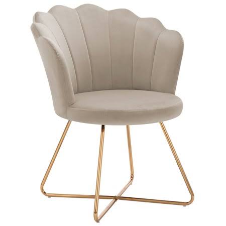 Khaki Velvet Accent Chair J37133