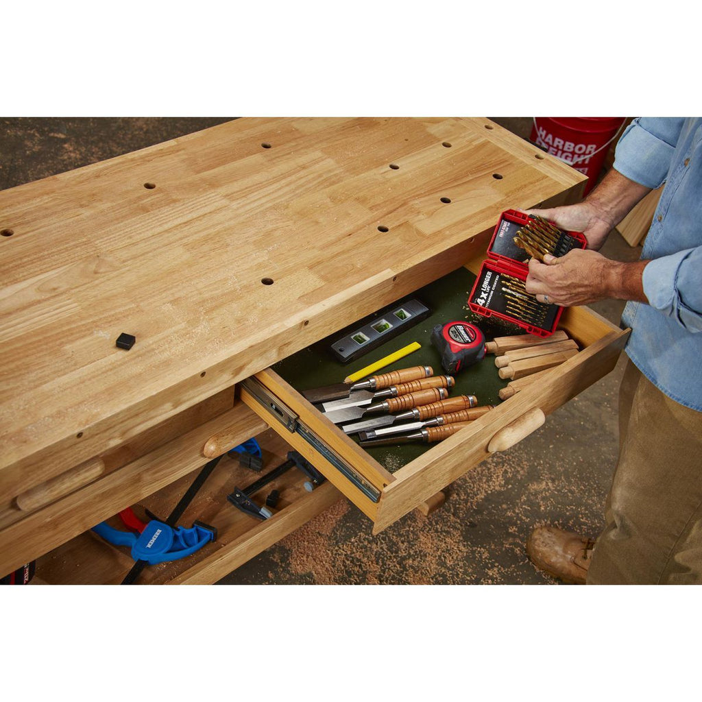 60 in. 3-Drawer Hardwood Workbench X43725