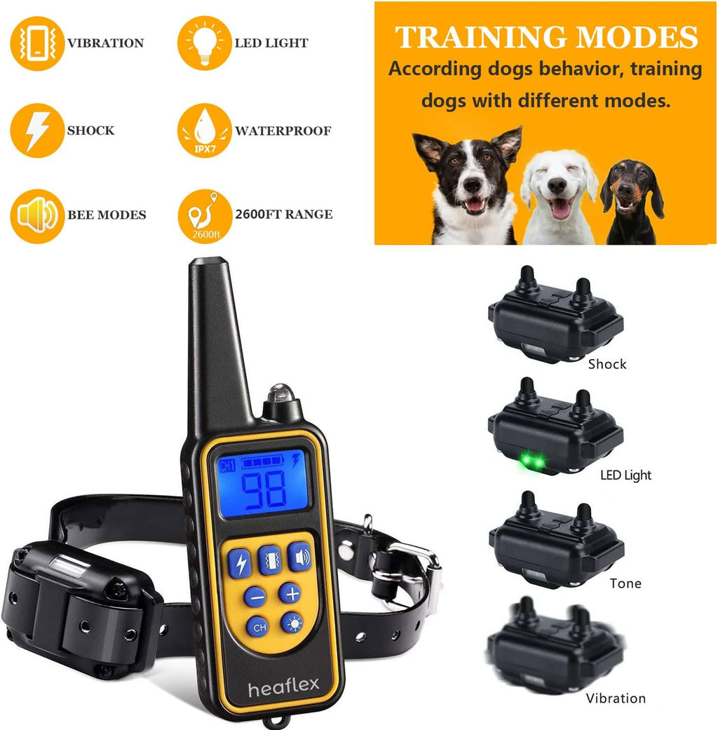 Waterproof Rechargeable Dog Training Collar Pack of 2 H68267