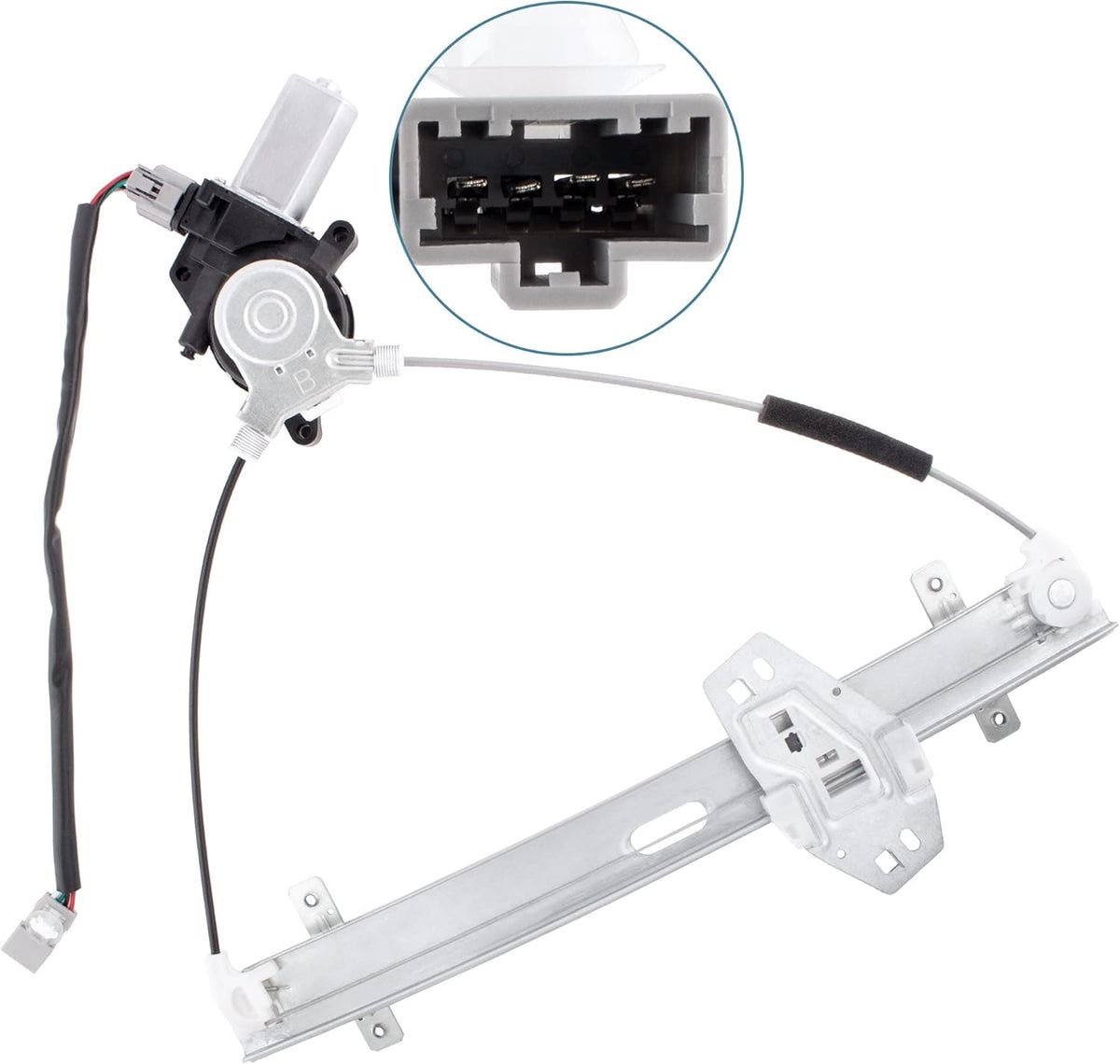 Front Left Driver Side Power Window Regulator with Motor for 2001-2005 Honda Civic 2 Door Coupe, Pack of 2 C490