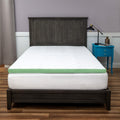 White Full Quilted Memory Foam Mattress Topper Z67681