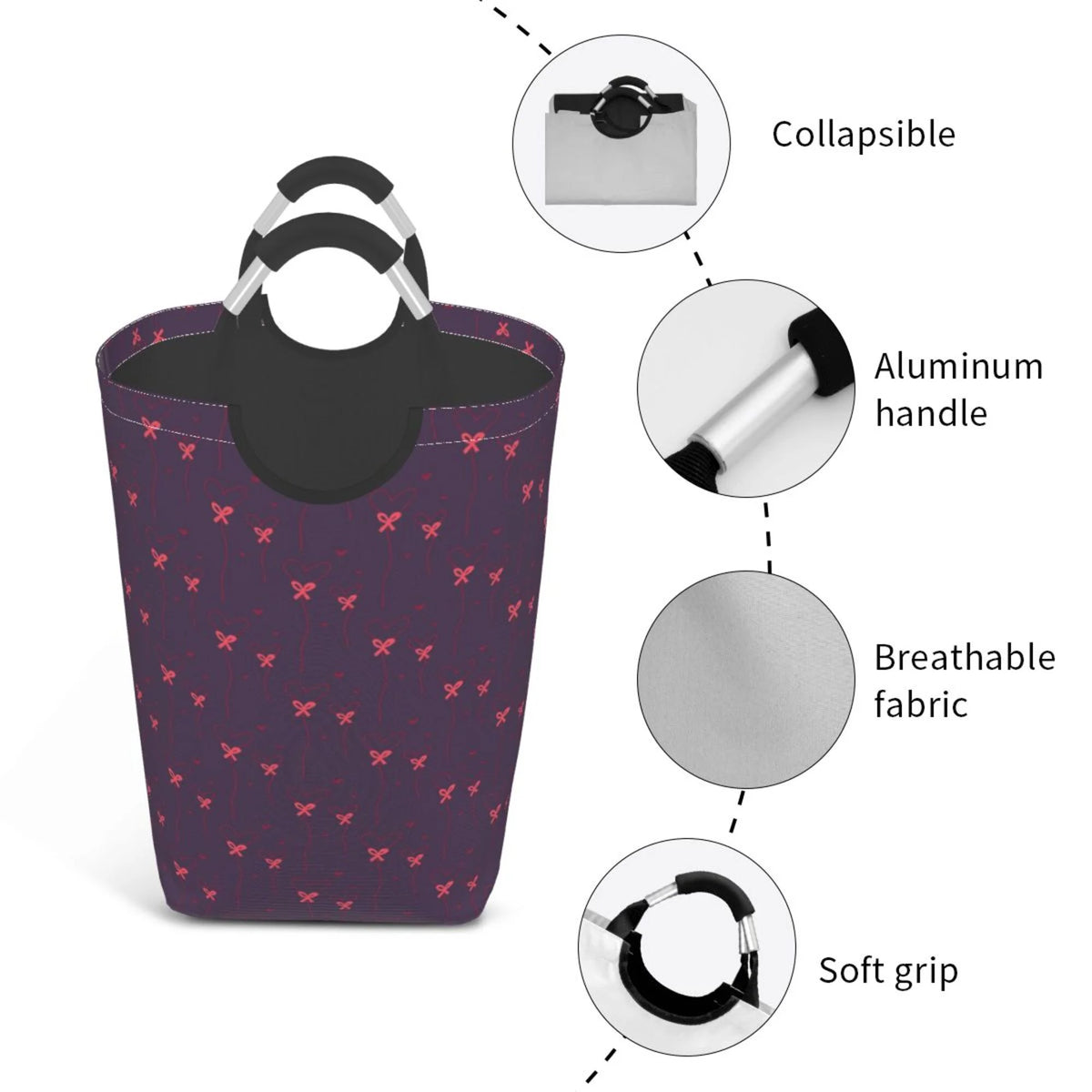 50L Foldable Waterproof Oxford Laundry Hamper D57706
