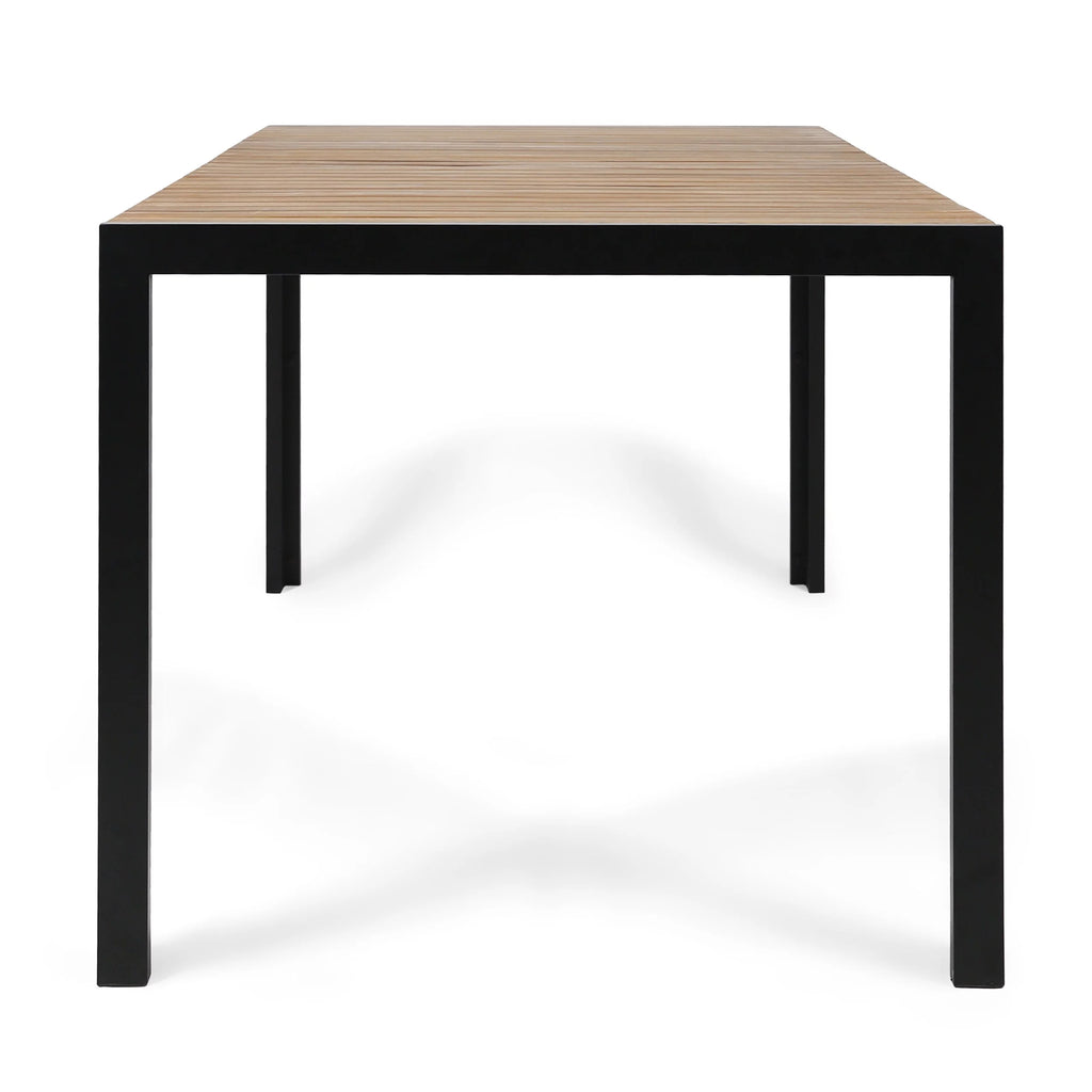 Wood and Resin 7 Piece Outdoor Dining Set E841