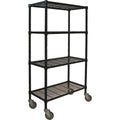 Black 4 Shelf Wire Cart H772517