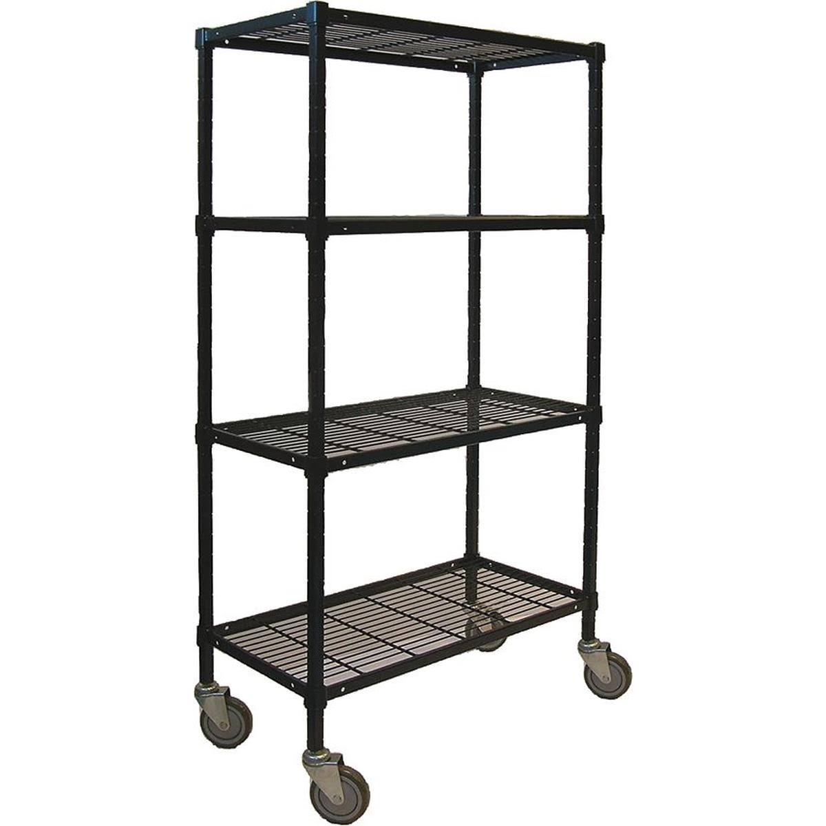 Black 4 Shelf Wire Cart H772517