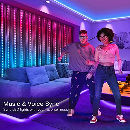 8ft x 6ft 144 LED RGB Color Changing Curtain Lights X87365