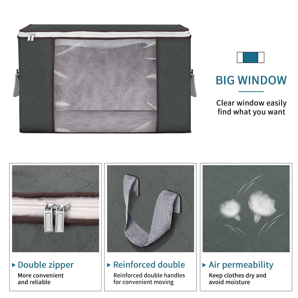 90L Foldable Clothes Storage Bags with Handles X7472