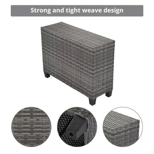 8 Pieces Outdoor Wicker Round Sofa Set with Coffee Table K136