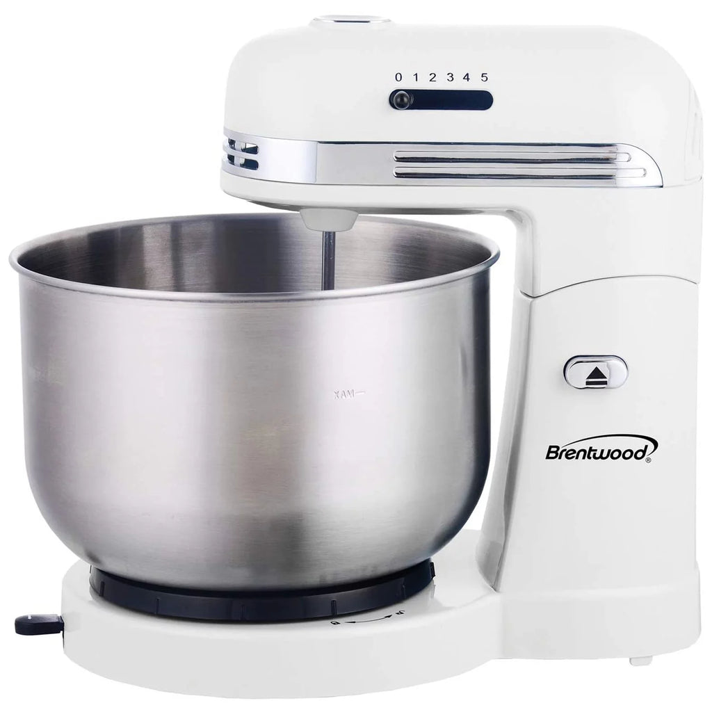 5-Speed Stand Mixer with 3.5 Qt Stainless Steel Bowl, White H62665