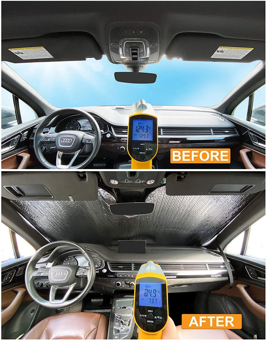 Set of 2 Front Row Sunshades for Hyundai Santa Fe SUV F90357