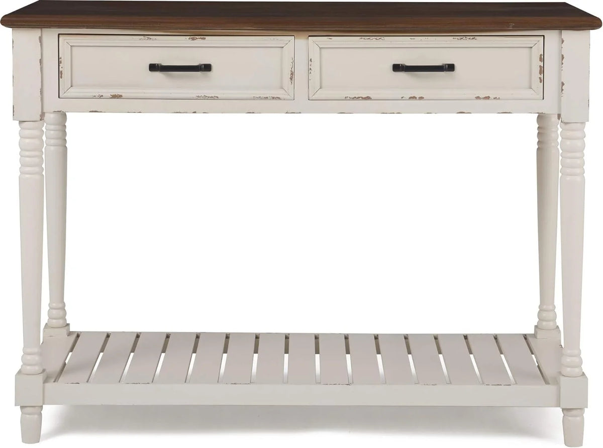 White Console Table with 2 Drawers R9404