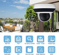 4MP HD POE PTZ IP Camera, 2.8mm~12mm 4X Optical Zoom, Smart IR Night Vision, H.265+, IP67 Waterproof G152772