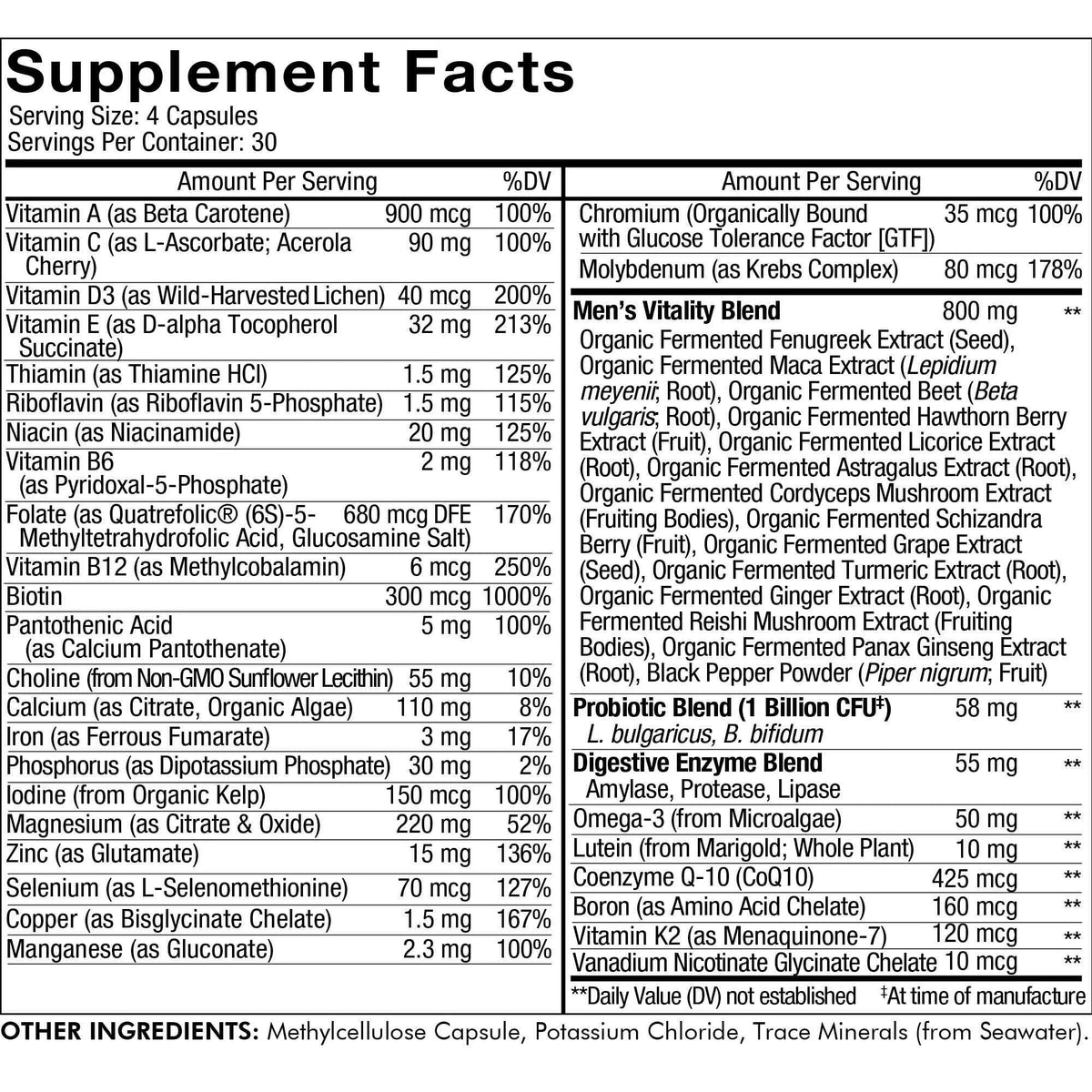 Men’s Daily Multivitamin Capsules, 120 ct Y23049