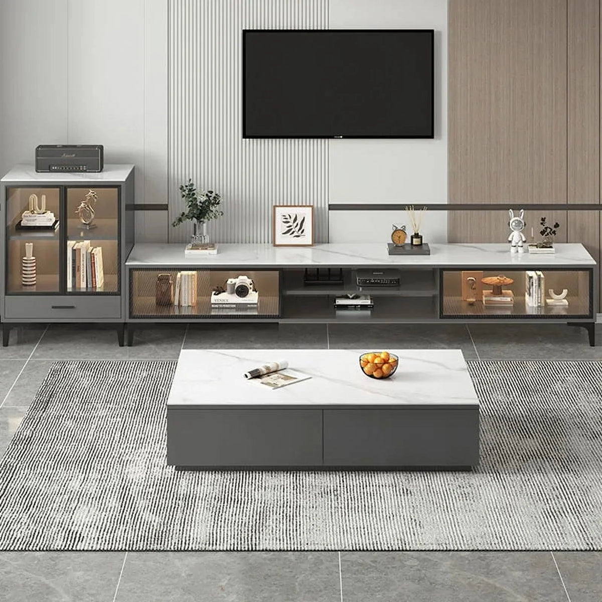 Wooden Tv Stand with Drawers H292