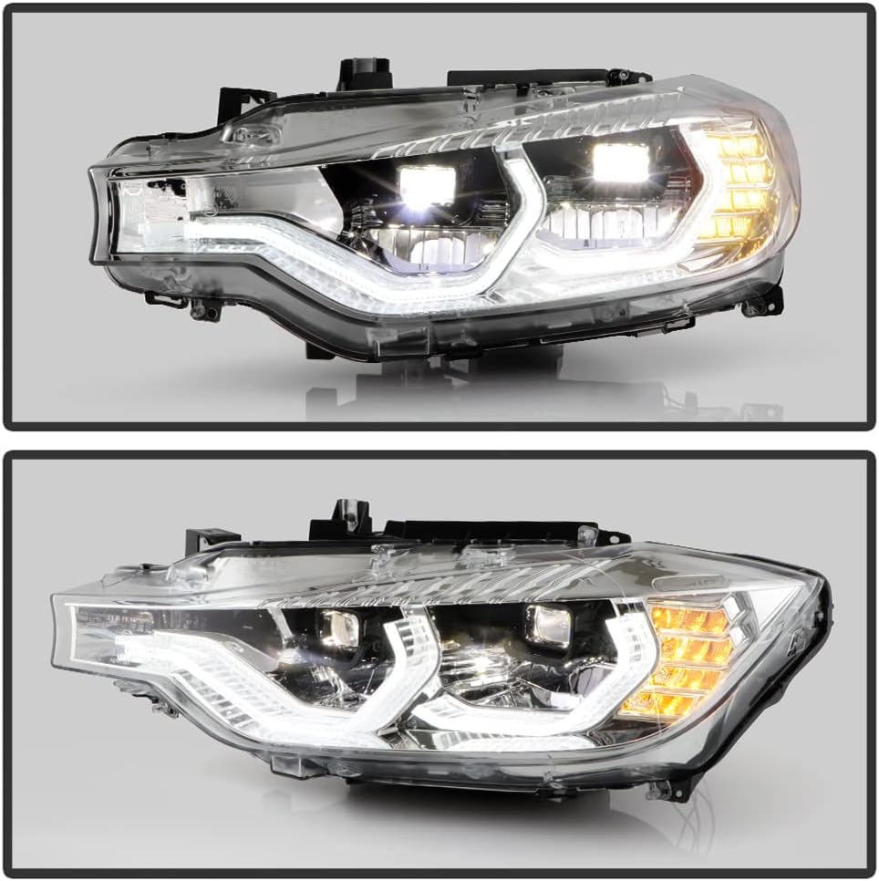Chrome DRL Tube Full LED Projector Headlights Headlamps S855813