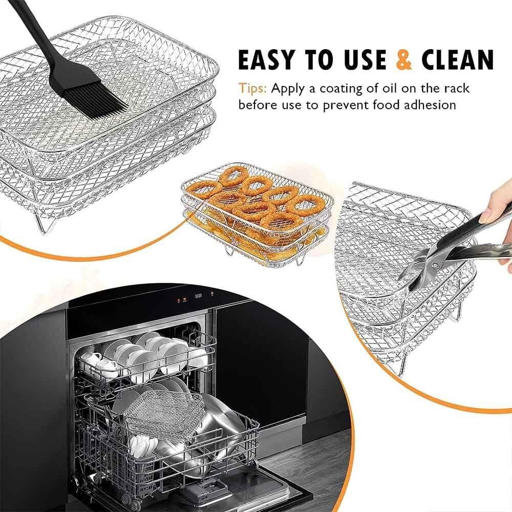 Stainless Steel Air Fryer Rack & Accessories D36405