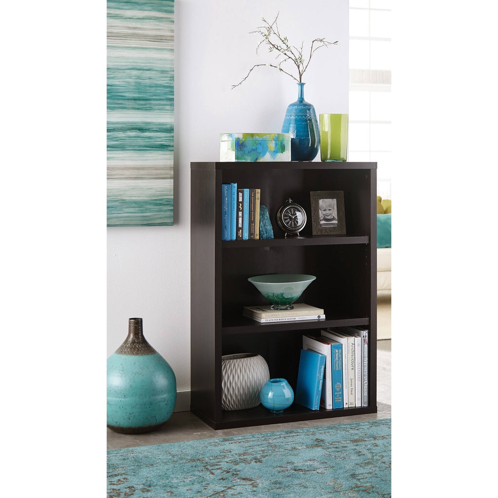 3-Shelf Bookcase Black Walnut P5107
