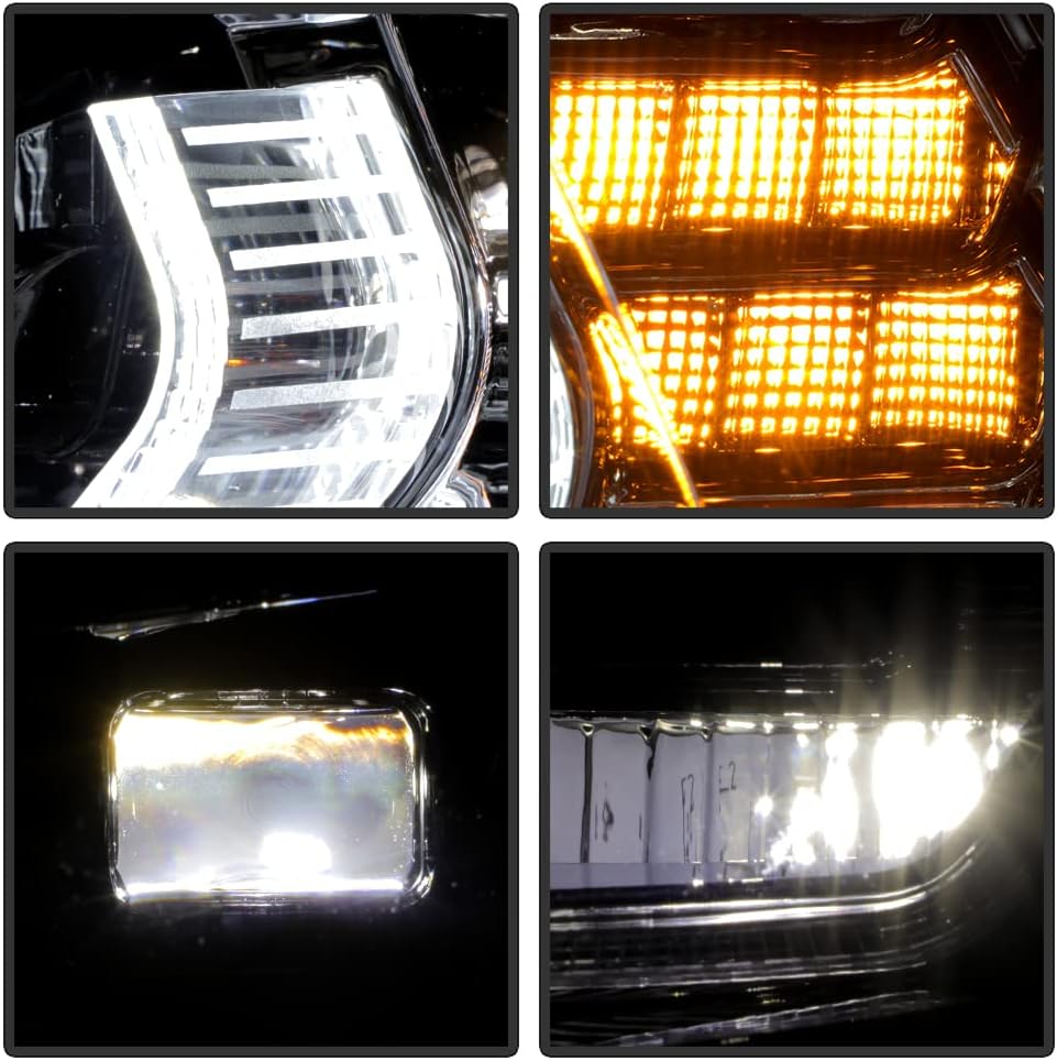 Chrome DRL Tube Full LED Projector Headlights Headlamps S855813