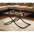 Black Metal & Glass Cocktail Table F528385