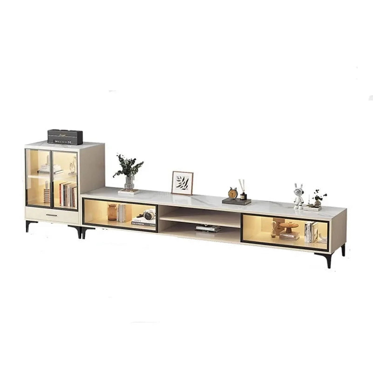 Wooden Tv Stand with Drawers H292