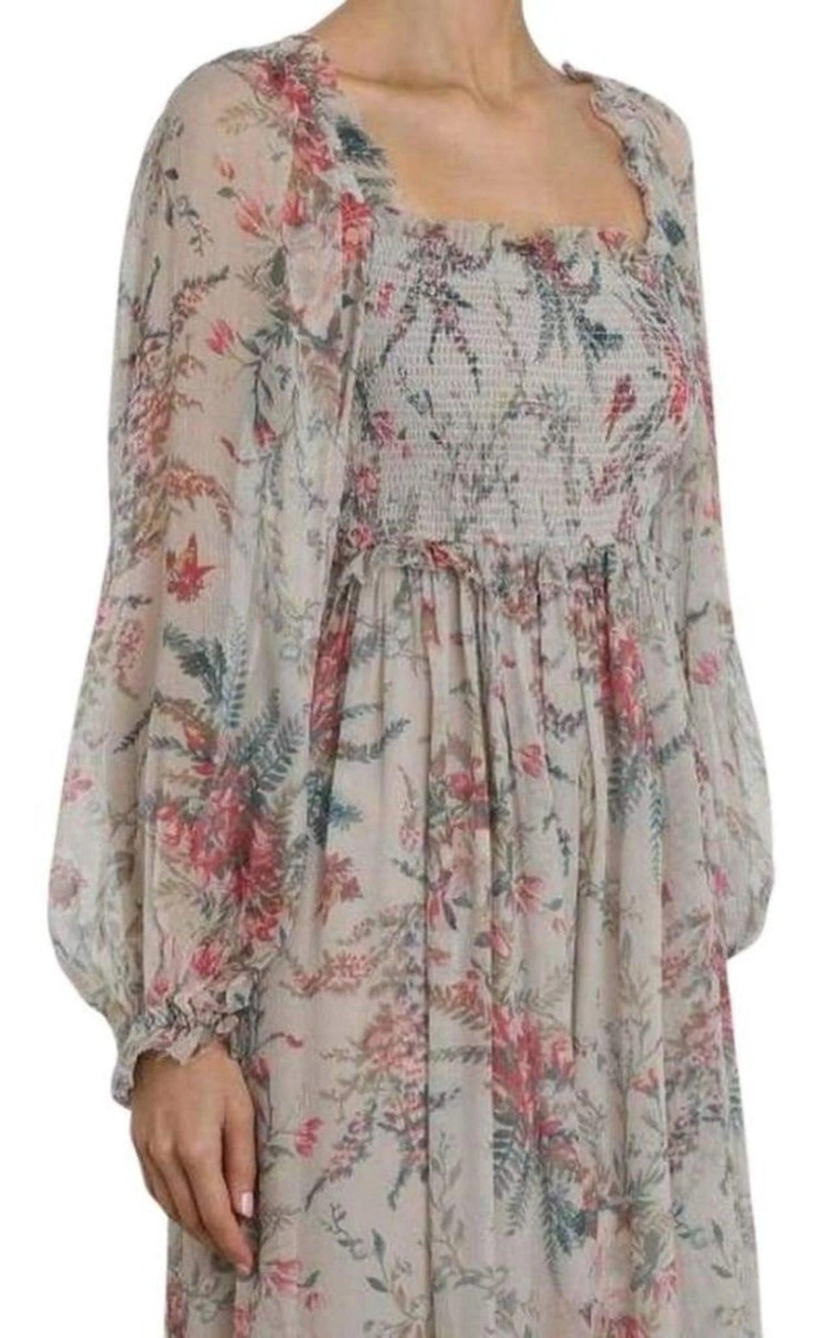 Shirred Long Dress G98109