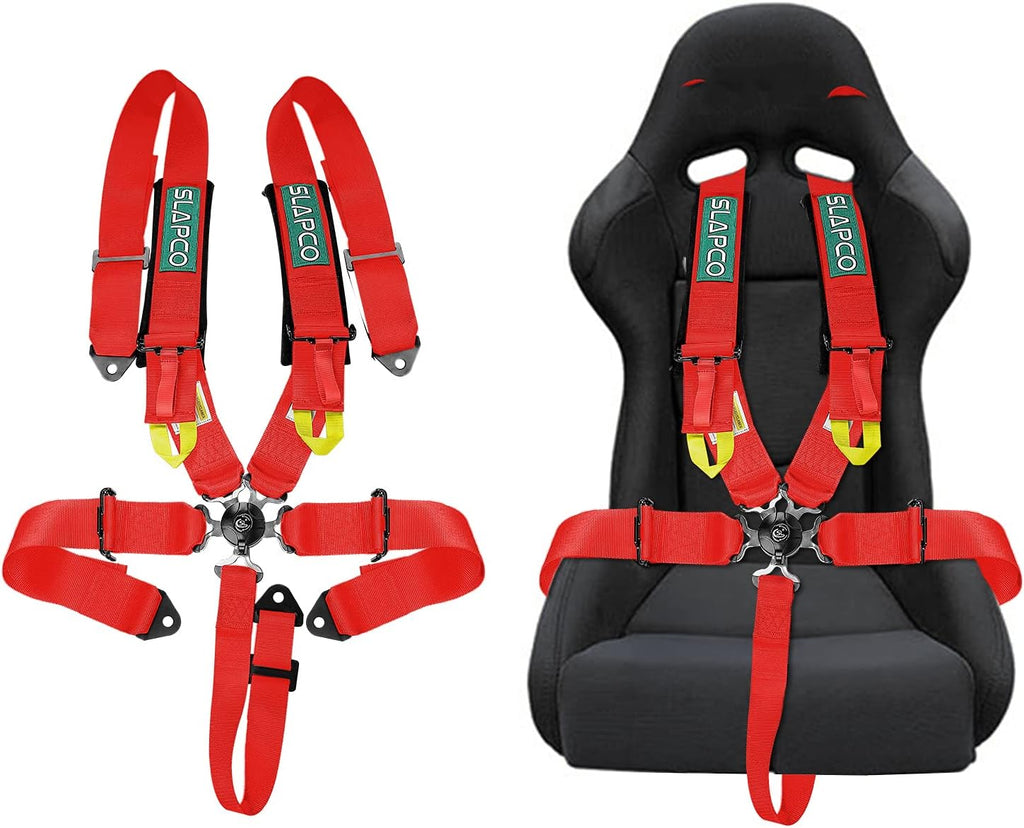 2PCS Black 5-Point Racing Safety Harness Set with Shoulder Pads K50641