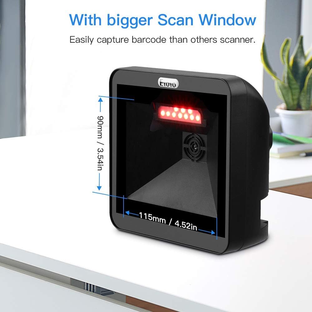 2D QR Barcode Scanner with Big Scan Window J4880