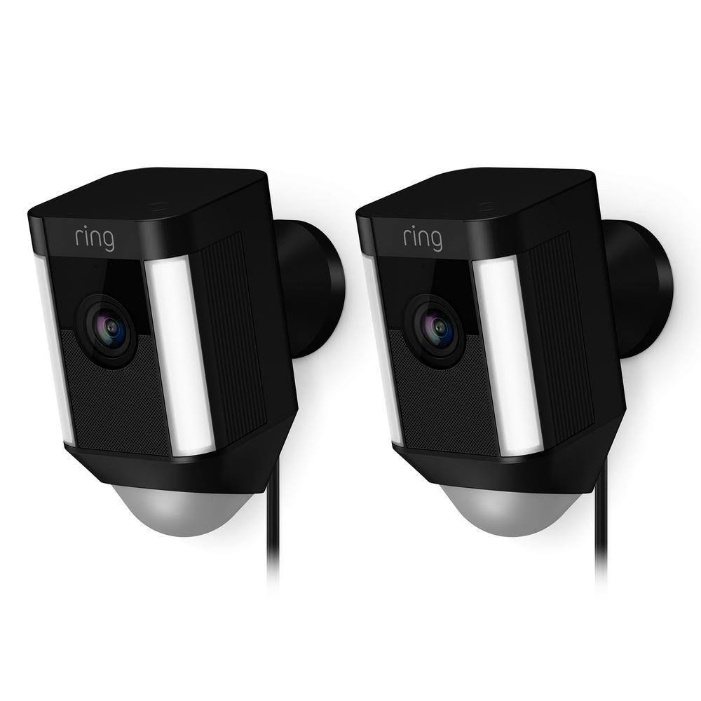 Black Wired Outdoor Security Camera 2-Pack L12755