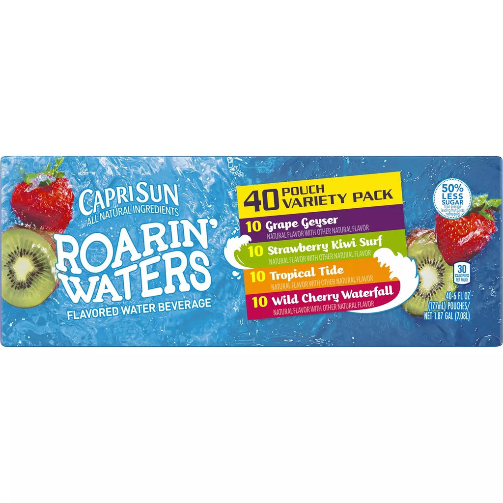 Naturally Flavored Water Beverage Variety Pack, 40 ct, 6 fl oz Pouches D255