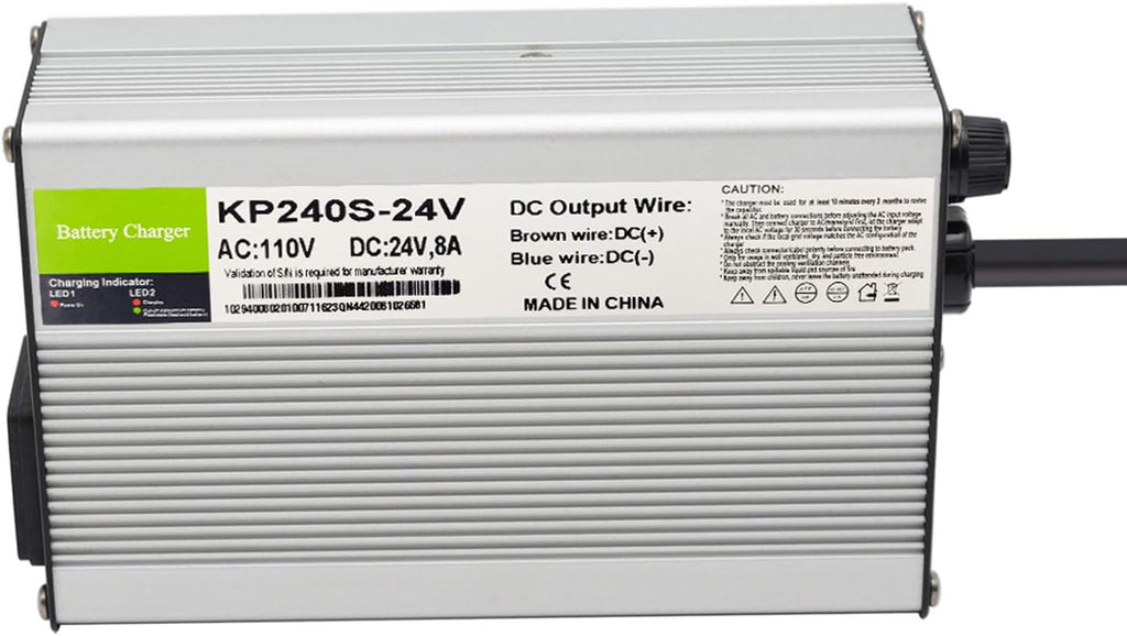 24V 8A Battery Charger with 3-Pin XLR Connector, Pack of 2 U336