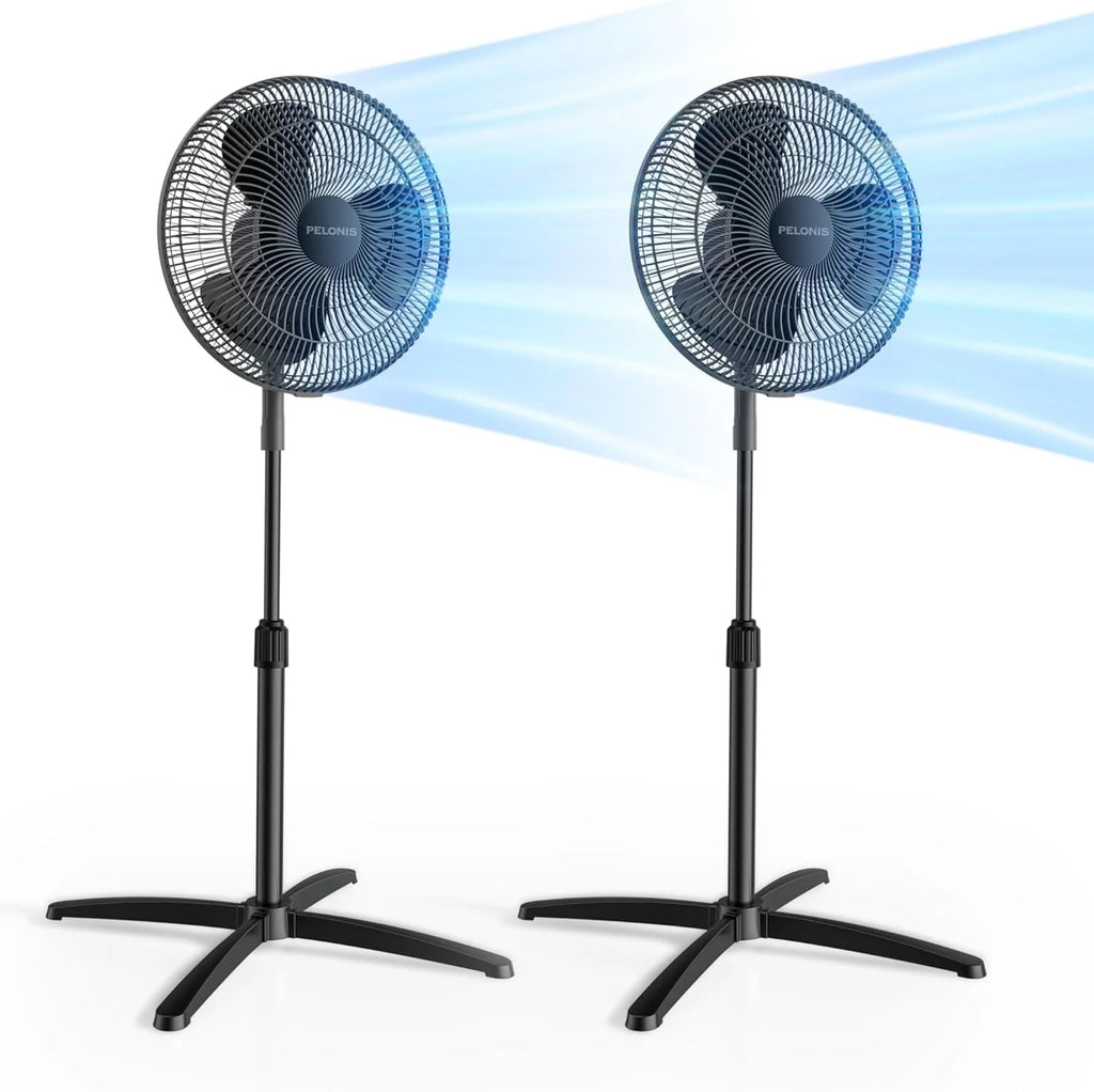 16'' Pedestal Oscillating Fan 2 Packs Black N875744