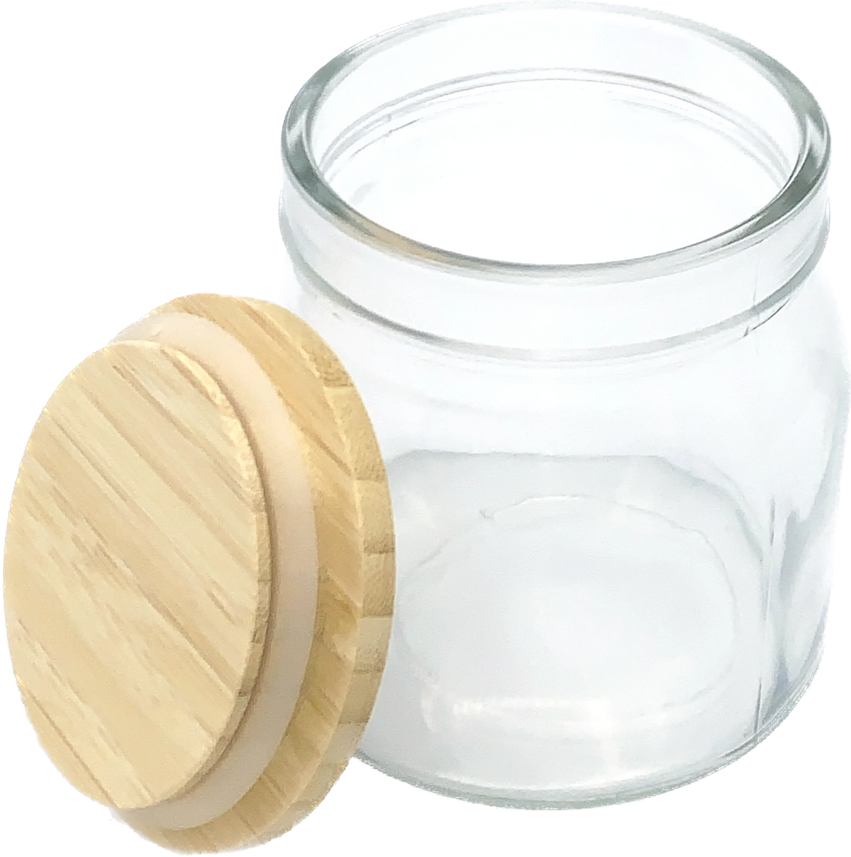 Glass Jar with Wooden Lid E4766
