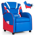 Blue Leather Recliner Chair with Side Pockets I244558