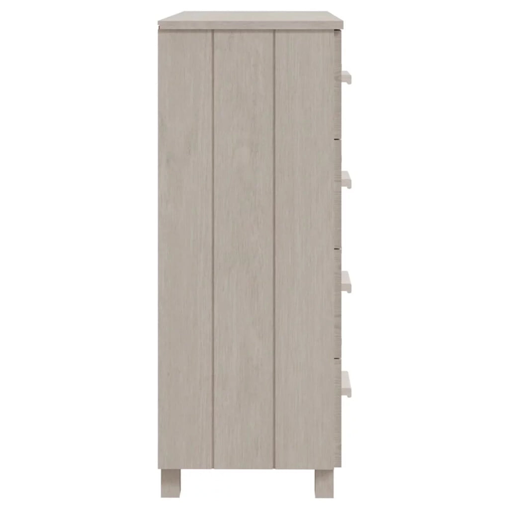White Solid Wood Pine Sideboard U2126