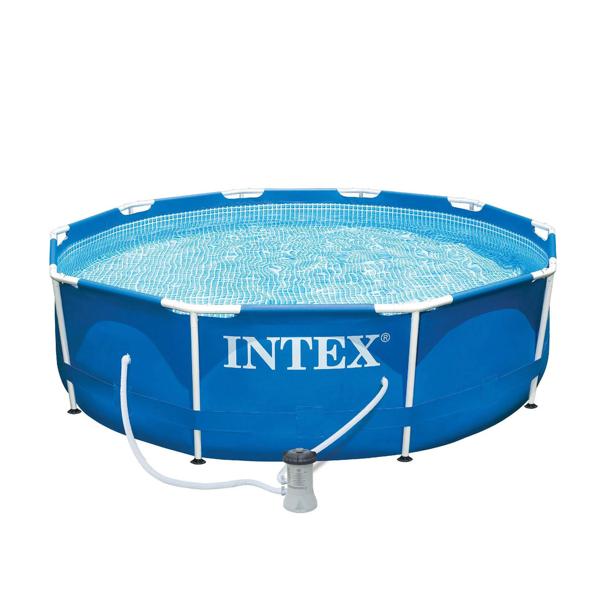 10' x 30 Metal Frame Round Outdoor Swimming Pool with Filter Pump & Cover T778680